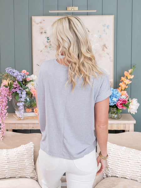 Soft Melange Hacci V-Neck Tee - More Colors!