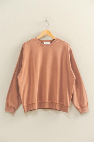 Chestnut Oversized Mineral Wash Sweatshirt
