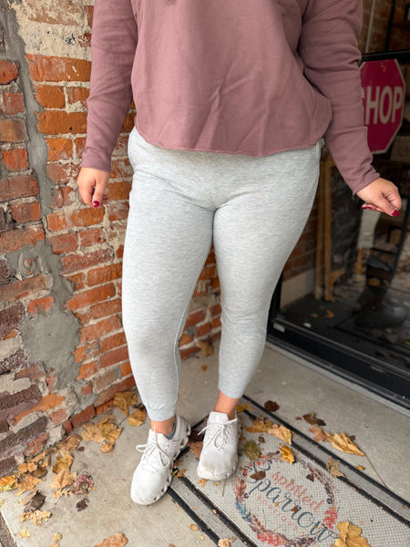 Heather Grey French Terry Cuffed Skinny Joggers