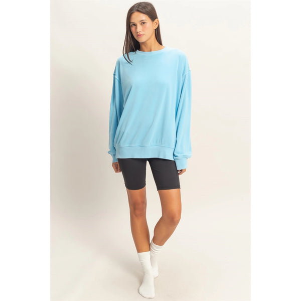 Caribbean Blue Mineral Washed Sweatshirt