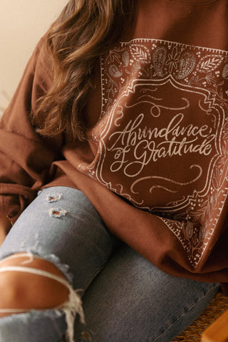 Abundance of Gratitude Graphic Sweatshirt