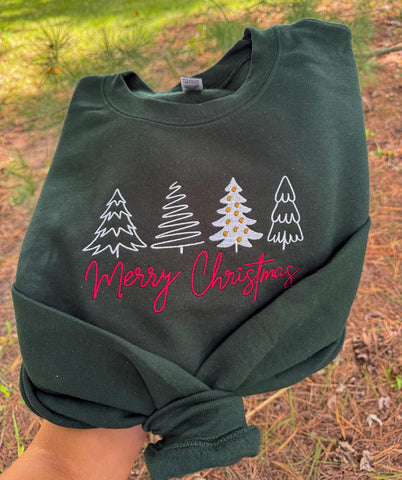 Merry Christmas Trees Sweatshirt