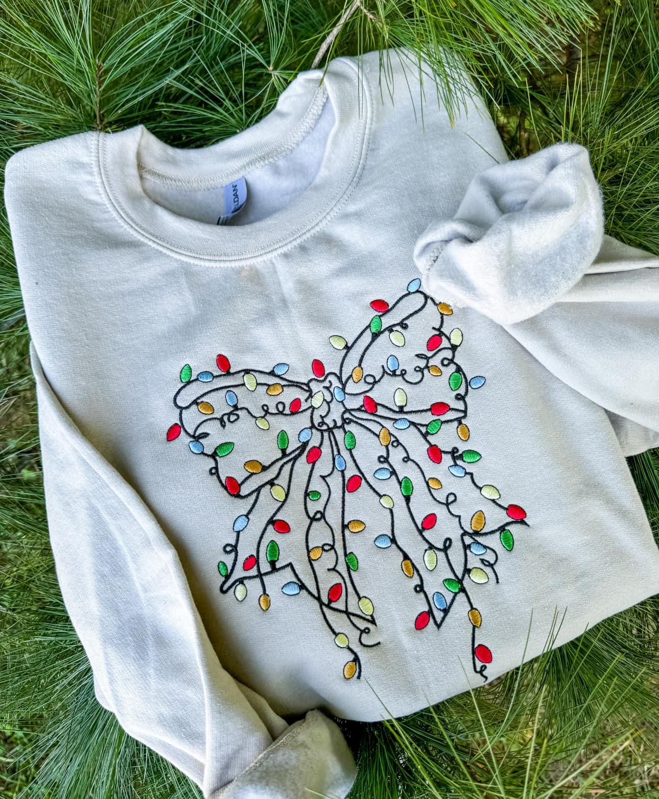 Bow Christmas Lights Sweatshirt