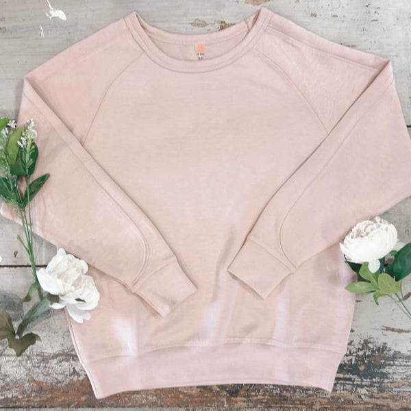 Rose Elevated Crew Neck Pullover