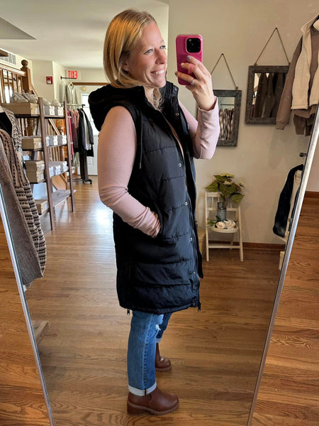 Black Puffer Vest