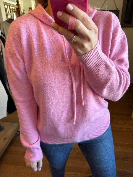 Rose Pink Hooded Sweater