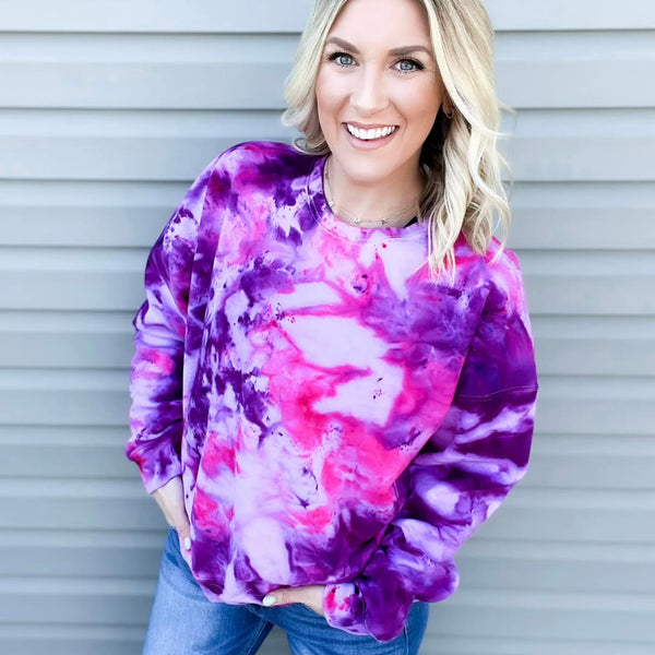 Violet Sky Ice Dye Sweatshirt ** PREORDER **