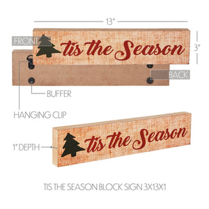 Tis The Season Block Sign