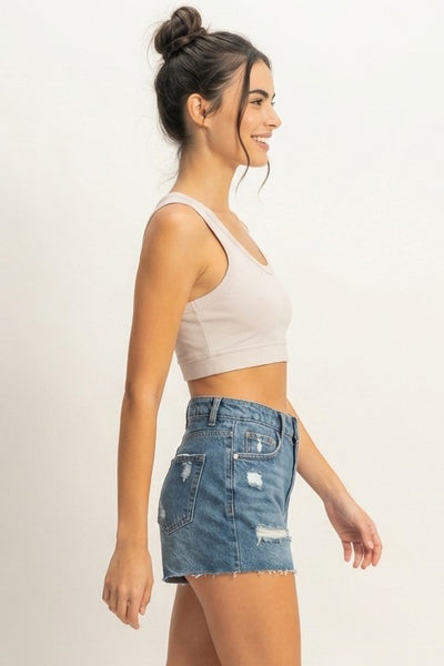 Pastel Violet Cropped Tank Top