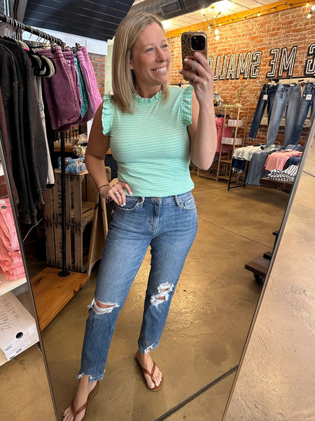 Lovervet Mae High Rise Distressed Boyfriend Jeans