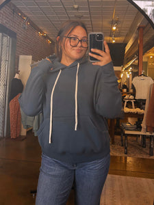 Midnight Navy Cloud Walk Pullover Fleece Hoodie