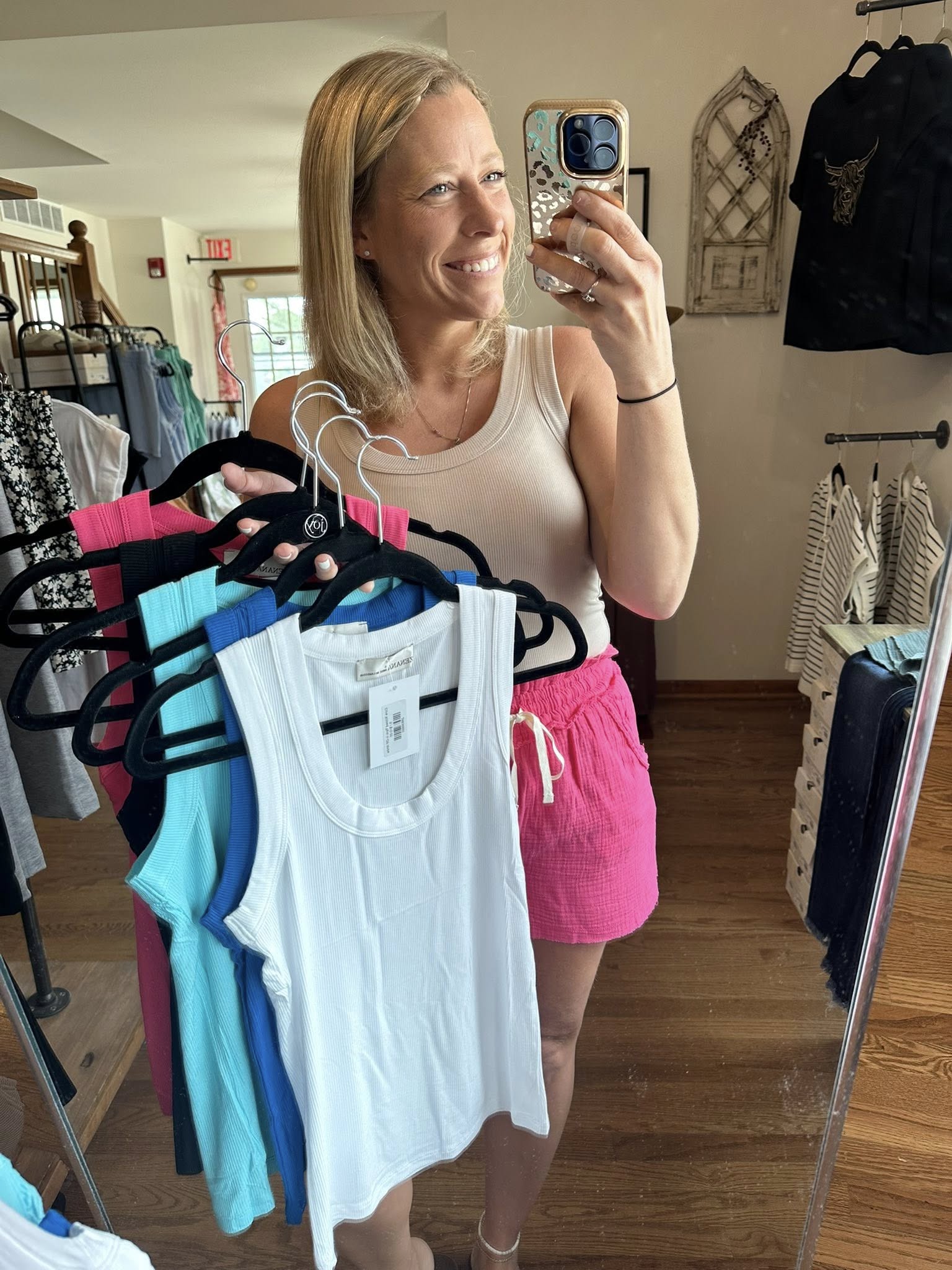 Core Ribbed Tank in Fuchsia