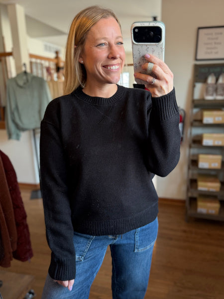 Black Crew Neck Sweater