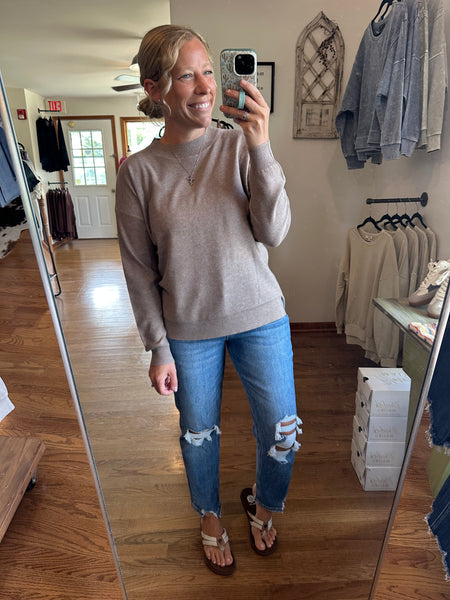 Heather Mocha Amelia Sweater