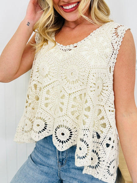 Ivory Crochet Tank Top