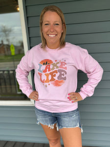 Lake Life Sweatshirt - Light Pink