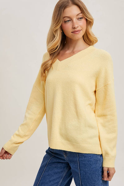 Lemonade V-Neck Soft Sweater