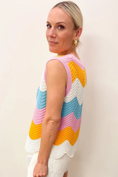 Sherbet Waves Sweater Tank