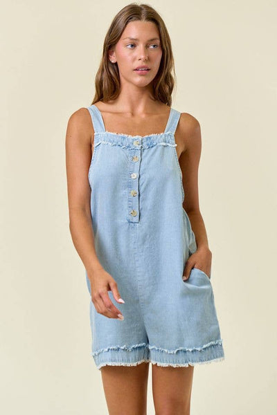 Tencel Denim Button Romper