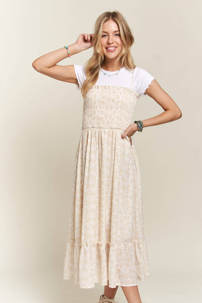 Butter Floral Midi Dress