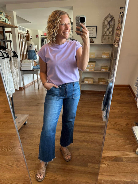 Lovervet Utility Cropped Straight Jeans