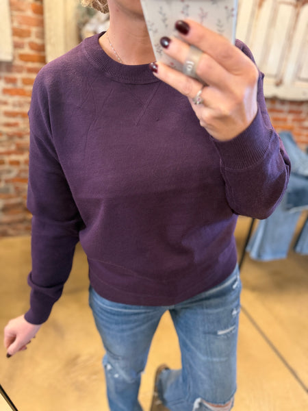 Eggplant Pullover Sweater