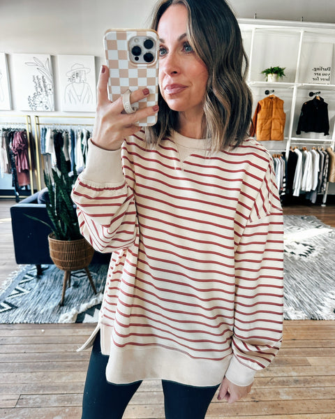 Khaki Stripe Pullover
