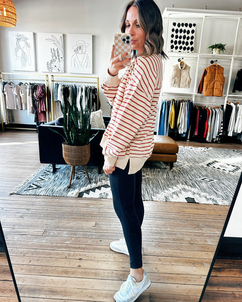 Khaki Stripe Pullover