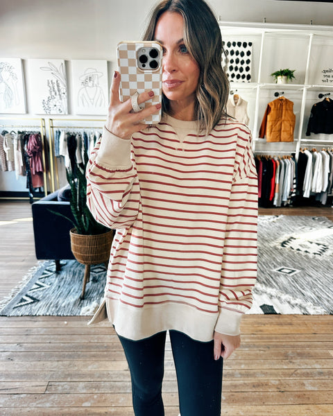 Khaki Stripe Pullover