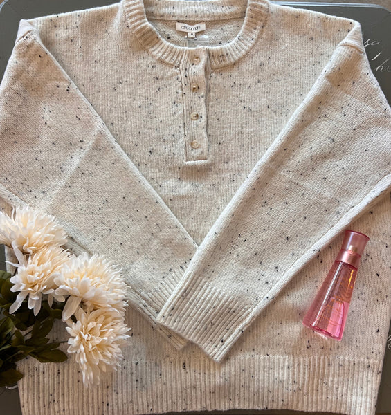 Oreo Milkshake Slouchy Henley Sweater