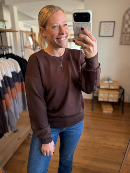 Espresso Scuba Crewneck