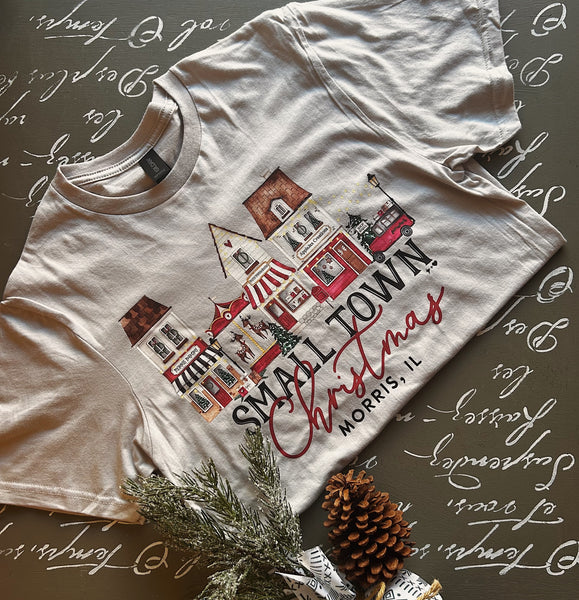 Small Town Christmas Graphic Tee - Morris, IL