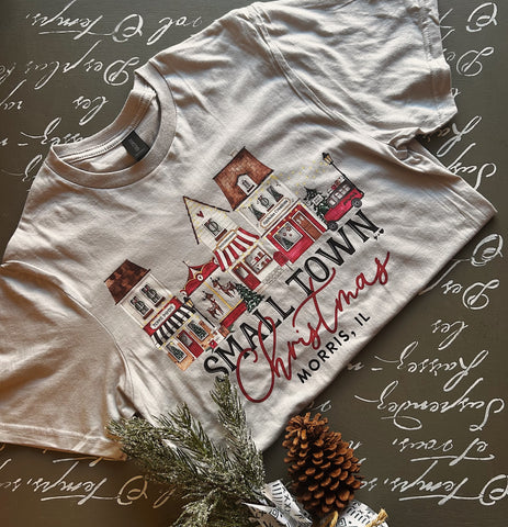 Small Town Christmas Graphic Tee - Morris, IL