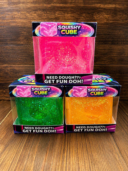 Squish & Squeeze Sparkle Cube Squishy