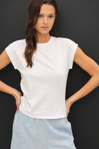 Cap Sleeve Crewneck Tee - More Colors!