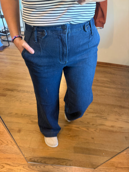 Judy Blue Piper Lux Retro Wide Leg w/ Adjustable Tabs