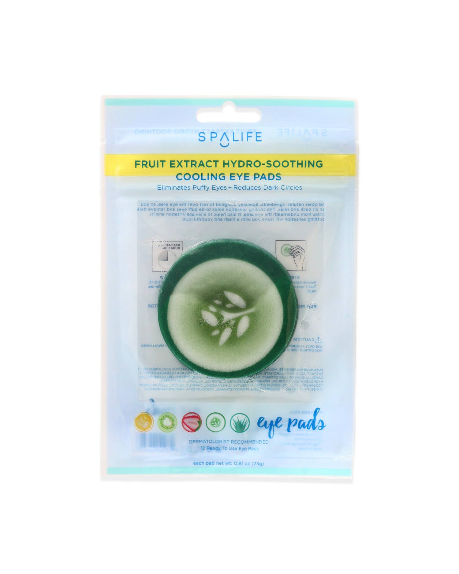 Cucumber Hydro-Soothing Cooling Eye Pads - 12 Pads
