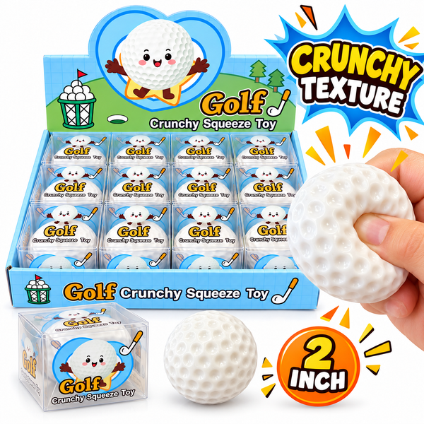 2" Golf Ball Crunchy Squishy