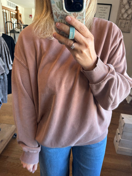 Chestnut Oversized Mineral Wash Sweatshirt