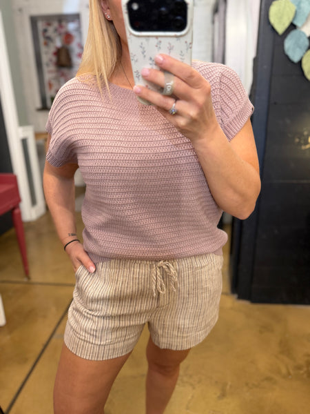 Lilac Textured Knit Sweater