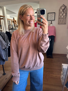 Chestnut Oversized Mineral Wash Sweatshirt