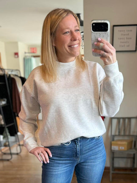 Heather Grey Scuba Crewneck