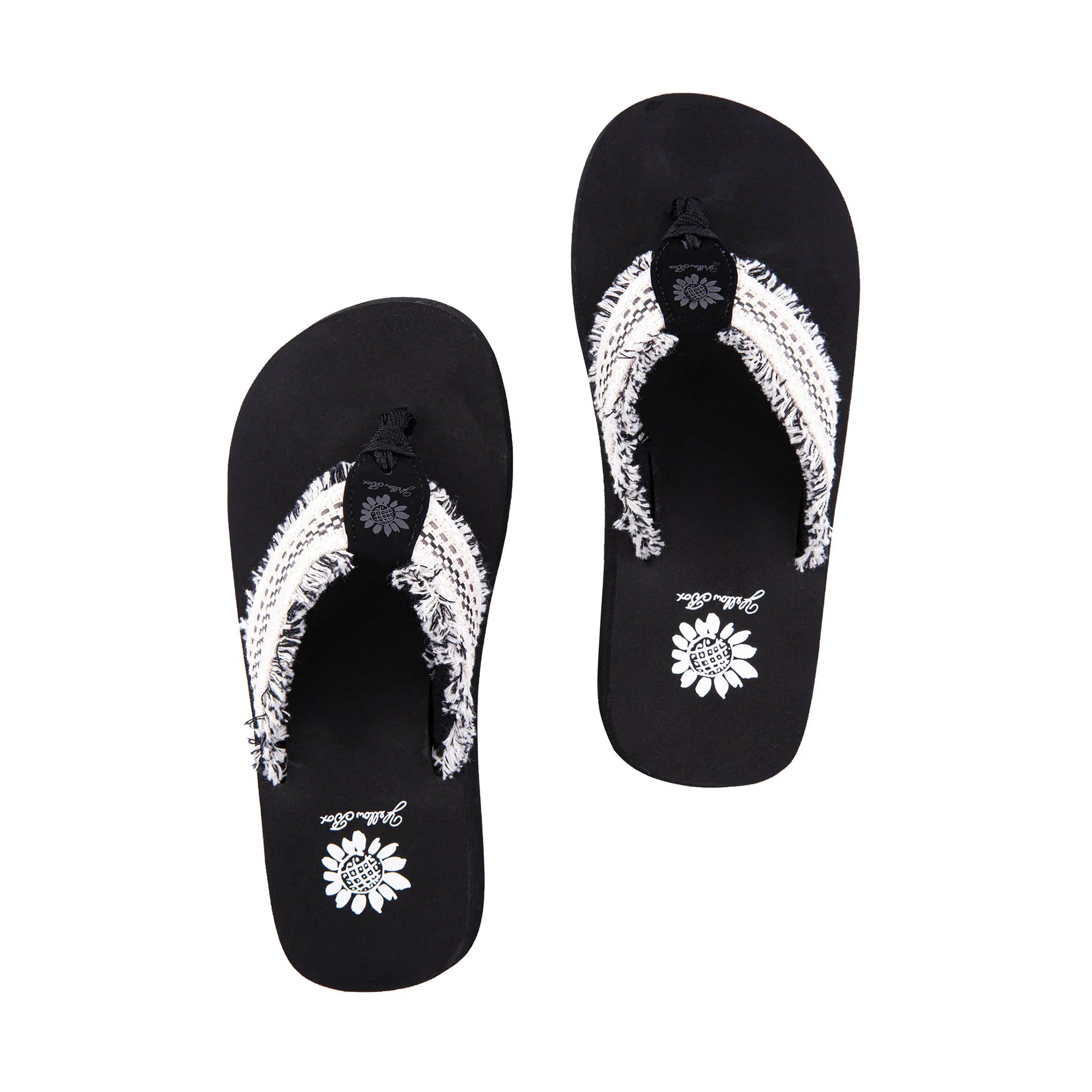 Yellow Box Black Multi Feriz Flip Flops