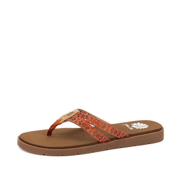 Yellow Box Tan Fralin Flip Flops