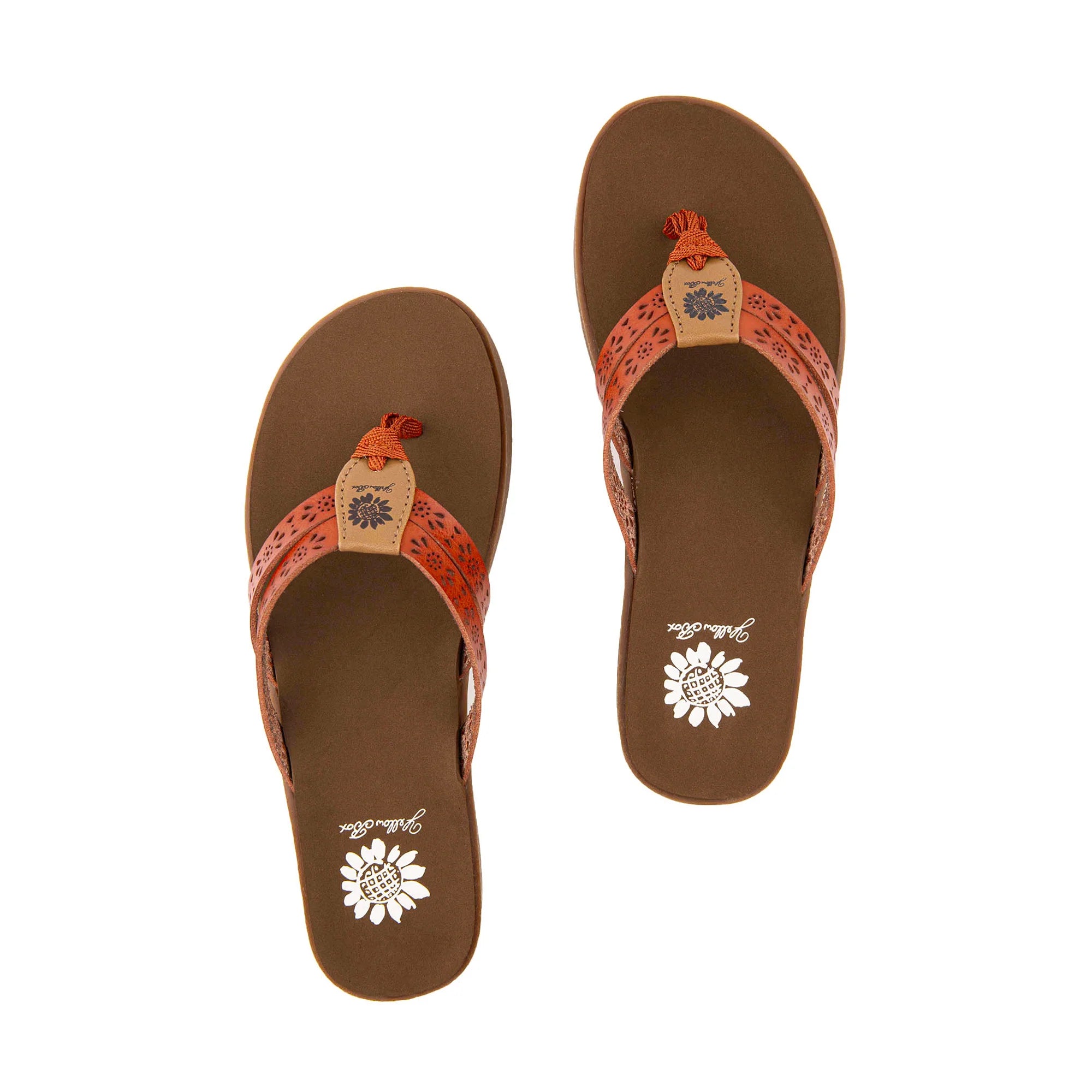 Yellow Box Tan Fralin Flip Flops