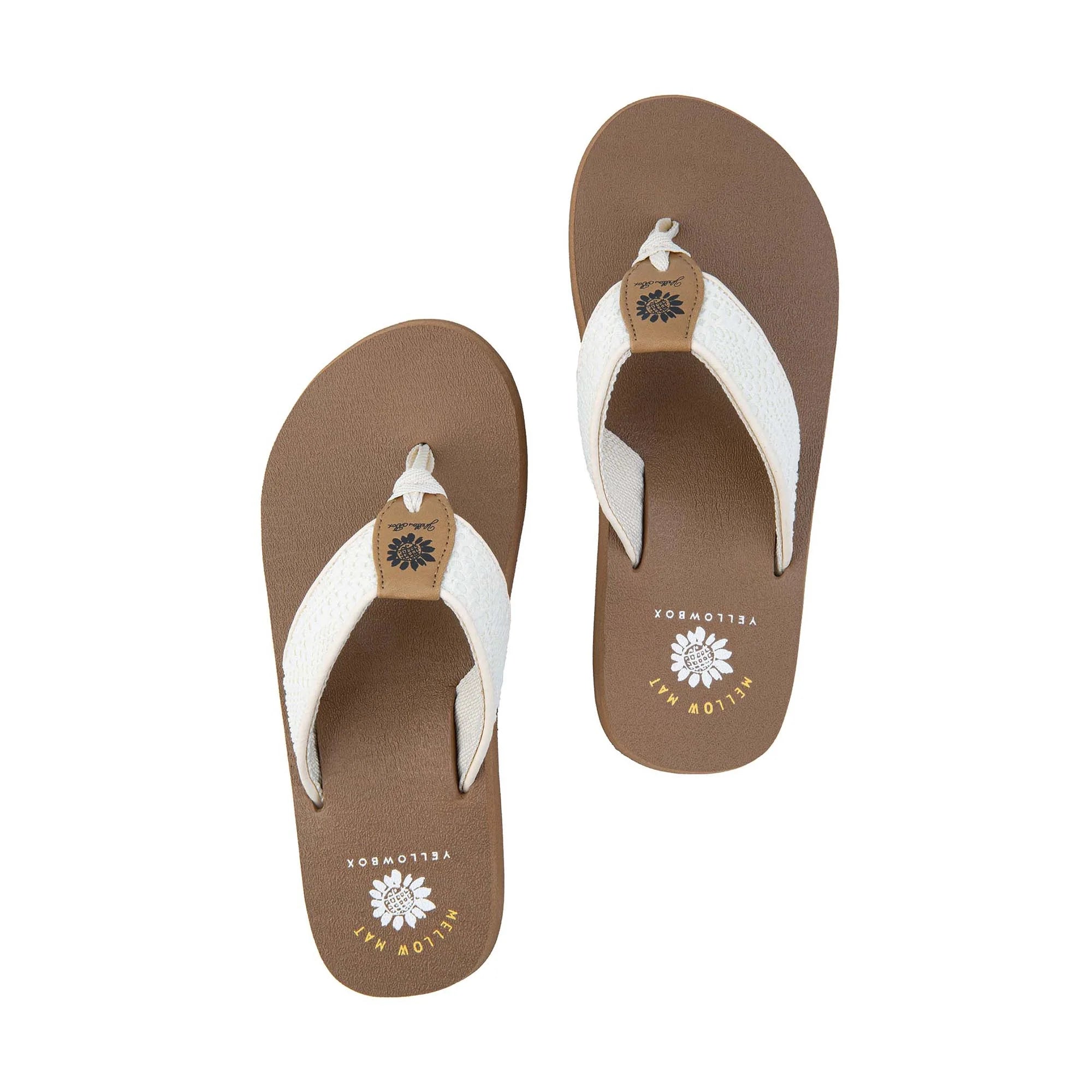 Yellow Box Cream Nelin Mellow Mat Flip Flops