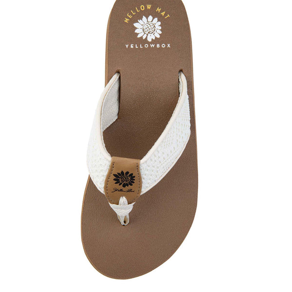 Yellow Box Cream Nelin Mellow Mat Flip Flops