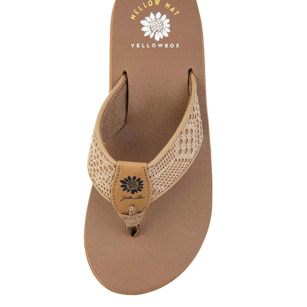 Yellow Box Tan Nelin Mellow Mat Flip Flops