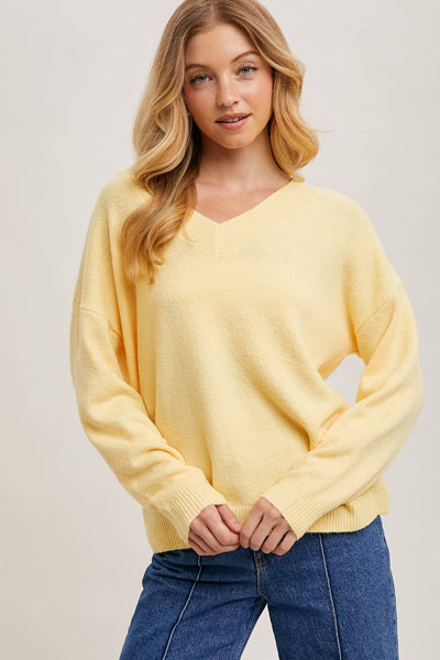 Lemonade V-Neck Soft Sweater