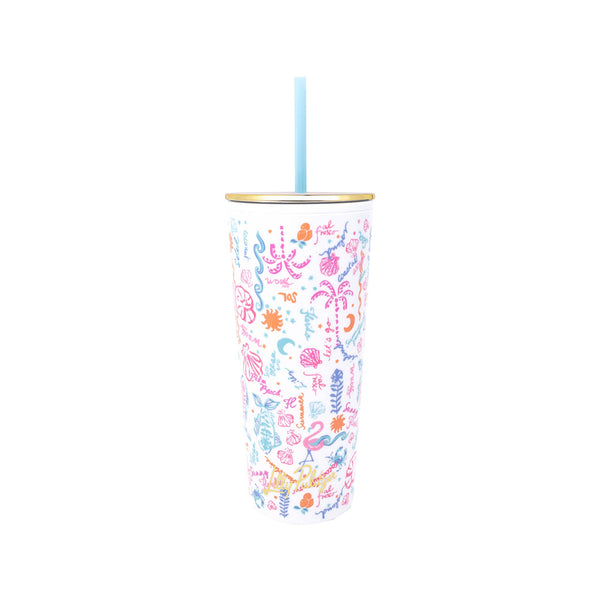Summer Serenade Tumbler with Straw
